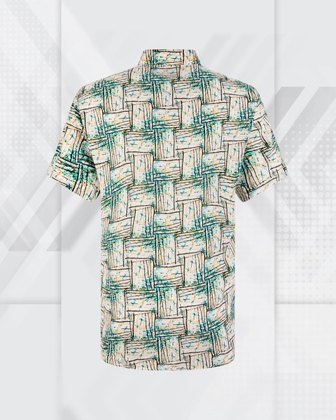 The Abstract Weave Artistic Men's Short Sleeve Shirt
