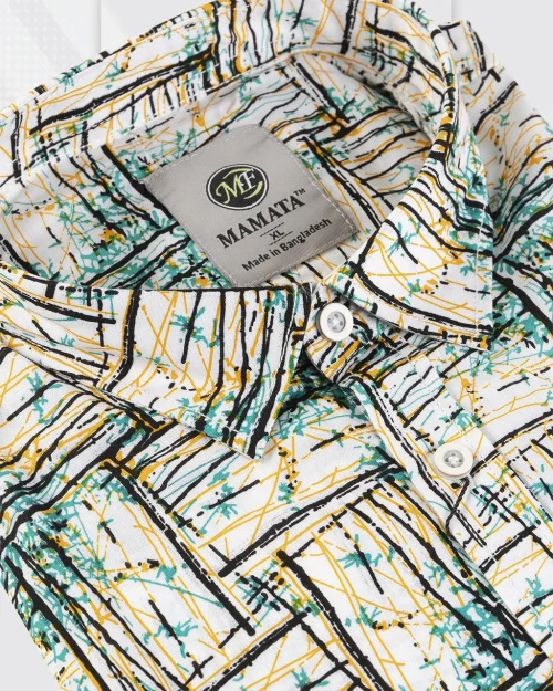 The Abstract Weave Artistic Men's Short Sleeve Shirt