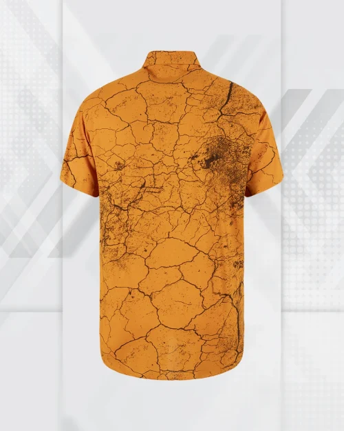 The Desert Crackle Print Men's Short-Sleeve Shirt