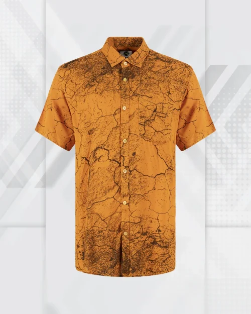 The Desert Crackle Print Men's Short-Sleeve Shirt