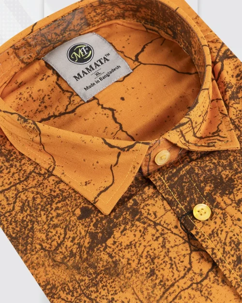 The Desert Crackle Print Men's Short-Sleeve Shirt