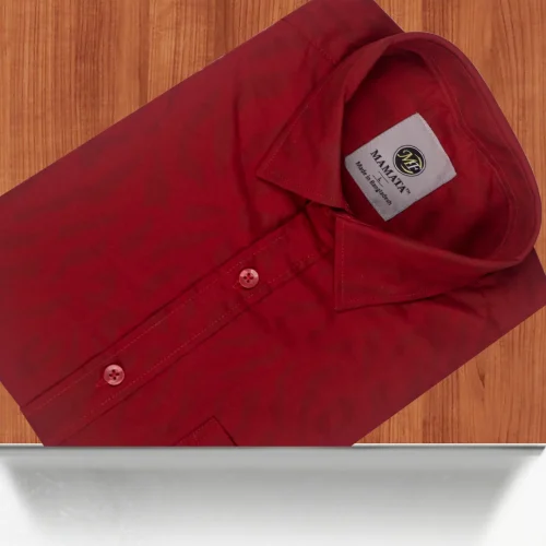 A high-quality men's red shirt, perfect for everyday wear.