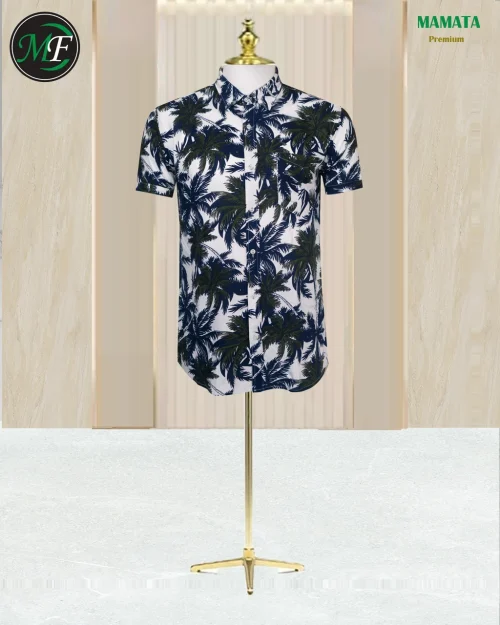 Trendy Men's light hawaiian style short-sleeve shirt